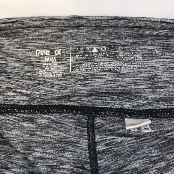 Reebok Athletic Black Heathered Leggings Size Medium - Picture 4 of 10